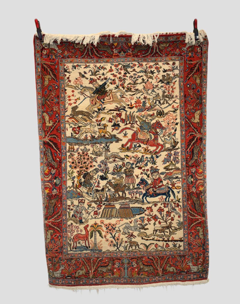 Qum hunting rug of classic design, south central Persia, circa 1930s-40s, 6ft. 8in. X 4ft. 6in. 2.