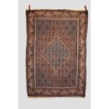 Senneh rug, north west Persia, circa 1920s, 6ft. 6in. X 4ft. 8in. 1.98m. X 1.42m. Overall even