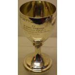 A George III silver agricultural prize goblet, inscribed the 'Agricultural Society at the Hundred of