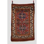Bergama rug, west Anatolia, circa 1920s-30s, 5ft. 3in. x 3ft. 5in. 1.60m. x 1.04m. Pale green