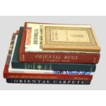 Books relating to carpets, rugs and textiles comprising: Ellis, Charles Grant. Oriental Carpets in