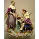 A nineteenth century French Sampson Paris porcelain group, copying Meissen of an eighteenth