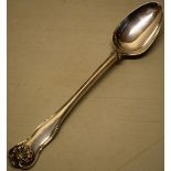 An early Victorian silver basting spoon, Kings husk pattern, 12.25in (31cm) Makers William Theobalds