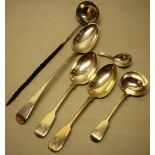 A George III silver Old English pattern gravy spoon, Maker Thomas Wallis, London 1804, a Regency