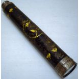 A George III Sheffield plate Kings patent terrestrial or nautical three draw telescope inscribed