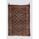 Malayer rug, north west Persia, circa 1940s-50s, 6ft. 4in. X 4ft. 6in. 1.93m. X 1.37m. Slight loss