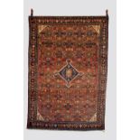 Hamadan rug, north west Persia, circa 1930s-40s, 6ft. 10in. X 4ft. 9in. 2.08m. X 1.45m. Light