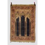 Transylvanian prayer rug, west Anatolia early 20th century, 5ft. 10in. X 4ft. 1.78m. X 1.22m.,