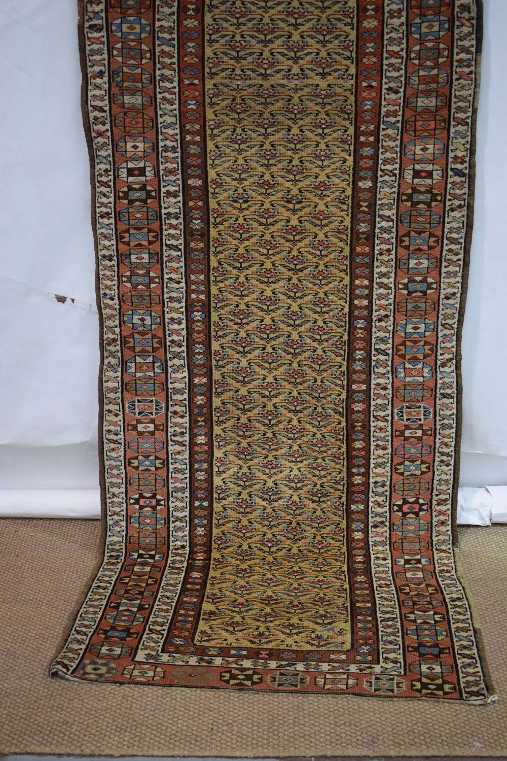 Kurdish runner, north west Persia, early 20th century, 10ft. X 3ft. 7in. 3.05m. X 1.09m. Overall - Image 3 of 5