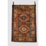 Kurdish rug, north west Persia, circa 1950s, 4ft. 11in. X 3ft. 3in. 1.50m. X 1m. Small area of