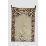Bokhara ruidjo (bridal bedspread), Uzbekistan, late 19th century, 90in. X 62in. 229cm. X 58cm.