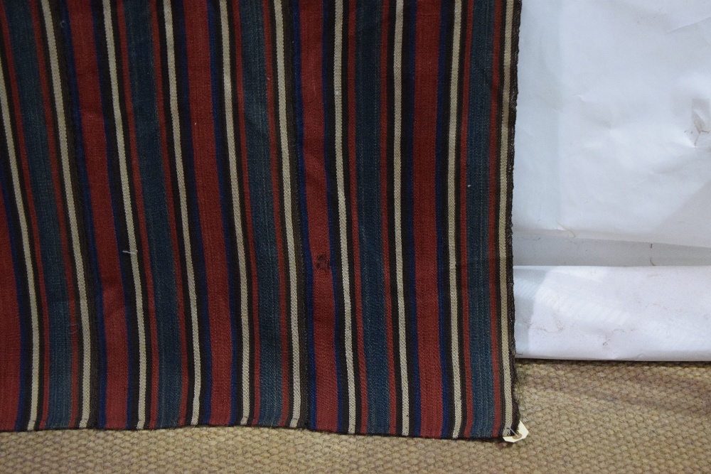 Shahsavan striped jajim, possibly by the Hamamlu of Azerbaijan, late 19th century, 8ft. 5in. X - Image 5 of 6