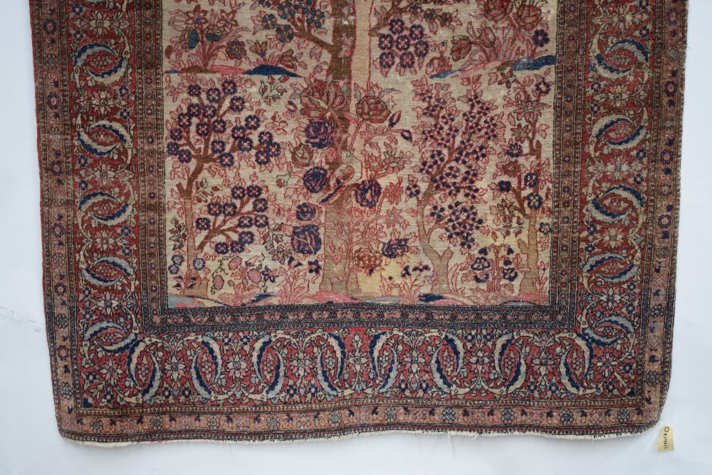 Esfahan tree of life rug, central Persia, early 20th century, 6ft. 9in. X 4ft. 4in. 2.05m. X 1. - Image 4 of 7