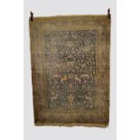 Panderma silk hunting rug, west Anatolia, early 20th century, 6ft. 8in. X 4ft. 10in. 2.03m. X 1.47m.