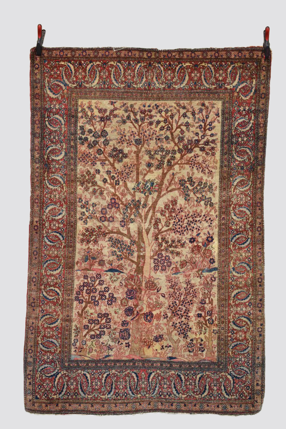 Esfahan tree of life rug, central Persia, early 20th century, 6ft. 9in. X 4ft. 4in. 2.05m. X 1.