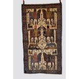 Afghan Baluchi pictorial rug, north west Afghanistan, modern production, 6ft. 5in. X 3ft. 9in. 1.