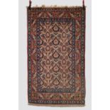 Esfahan rug, central Persia, circa 1930s, 5ft. 9in. X 3ft. 6in. 1.75m. X 1.07m. Some wear in places.