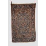 Kashan rug, west Persia, circa 1930s-40s, 6ft. 6in. X 4ft. 1in. 1.98m. X 1.25m. Overall wear,