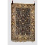 Nain part silk rug, central Persia, mid-20th century, 5ft. 6in. X 3ft. 7in. 1.68m. X 1.09m. Few