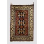 Kashmiri rug of Caucasian design, north India, second half 20th century, 6ft. 6in. X 4ft. 3in. 1.