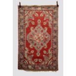 Ushak rug, west Anatolia, circa 1930s, 7ft. X 4ft. 4in. 2.13m. X 1.32m. Overall even wear; slight
