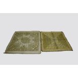 Two Ottoman bokche, Turkey, early 20th century, the first, 23in. X 20in. 58cm. X 51cm.,