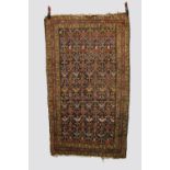 Kurdish rug, north west Persia, circa 1920s-30s, 6ft. 7in. X 3ft. 10in. 2.01m. X 1.17m. Overall wear