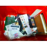 Stamps : Box of stamps - World mix, much on cards,