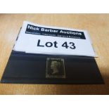 Stamps : GB - 1840 SG 1d Black Wk small crown lett