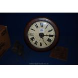 A Victorian Mahogany framed Wall Clock for restoration,