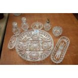 A cut glass Dressing Table set by Ges.