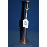 A brass Hunting Horn by Swaine & Adeney, 185 Piccadilly, London, Proprietors of Kohler & Son,