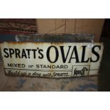 A Spratts Ovals Dog Food enamel Sign