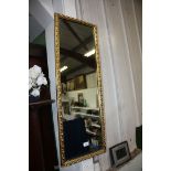 A rectangular Full length Mirror having gilt frame