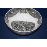 A large Wedgwood West point bowl with scenes from the Military Academy Whistler drawings,