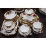 A quantity of Royal Albert 'Old Country Roses' part Teaset: four cups, three saucers,