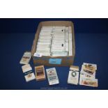 A good quantity of vintage Cigarette Boxes each containing trade/cigarette cards including Brooke