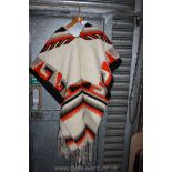 A hand woven Peruvian wool Poncho