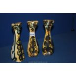 Three Newlyn Celtic Pottery cats