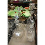 Four Decanters and stoppers