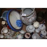 A quantity of china including bedroomware Jug, imari style cups, teapot, child's Teaset, etc.
