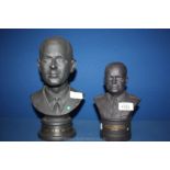 A Royal Doulton bust of the Duke of Edinburgh and a Wedgwood bust of Ike Eisenhower