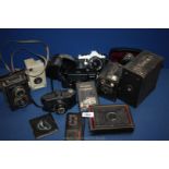 A quantity of Camera Equipment to include Yashica Auto Focus, Pentax MEF, Noma Lubitel 166B, etc.