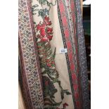 A pair of vintage 'Liberty' fabric Curtains with pinch pleat headings and interlining,