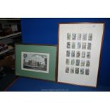 An unglazed framed set of 25 John Player cigarette cards - 2nd series Cries of London and a framed