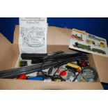 A box containing 8 of 26 1/2'' long Hornby OO gauge straights,