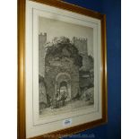 Jacob Wilhelm Mechau Etching, on laid paper, Arco Di Druso,