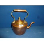 A Brass and copper Kettle