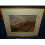 John Keeley, Watercolour depicting a Mountain Landscape,