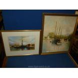 C. Vincent, signed Oil on board of S.S. Great Britain and an Oil of a Canal-side scene.